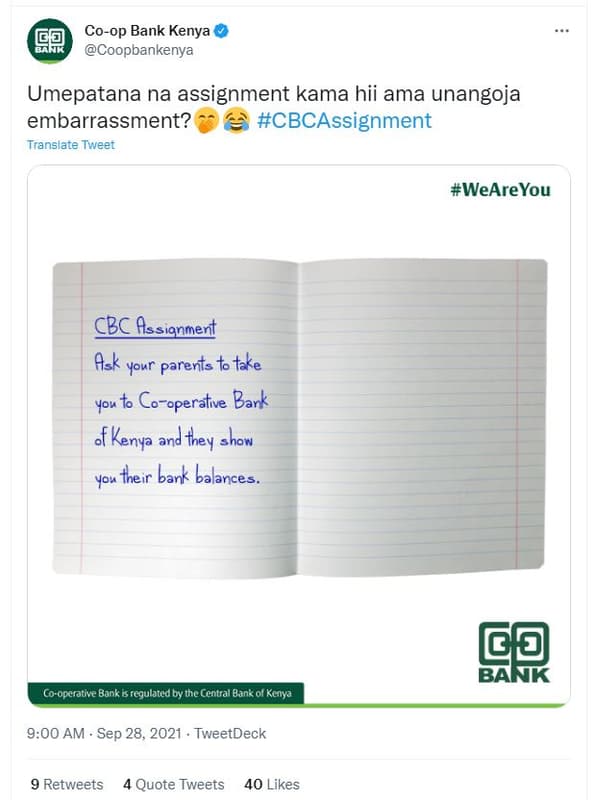 Coop bank kenya 52 coopbankenya umepatana na assignment kama hii ama unangoja em