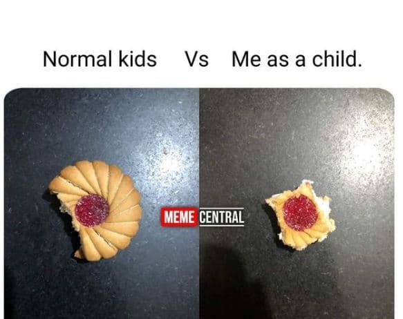 Normal kids vs me as a child. meme central