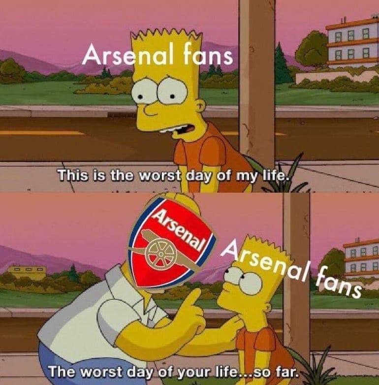 Arsenal fans this is the worst day of my life arsenall rsenal fans maa the worst