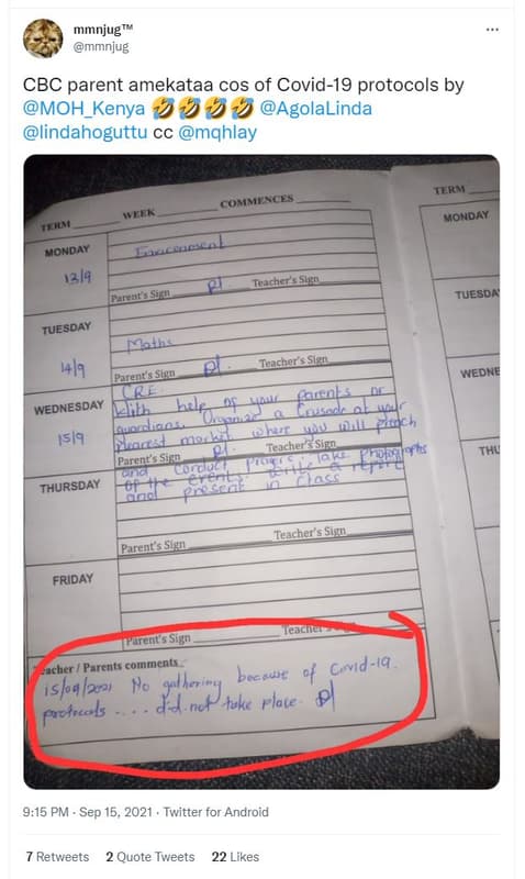 Mmnjug mmnjug cbc parent amekataa cos of covid19 protocols by moh_kenya 99 agola