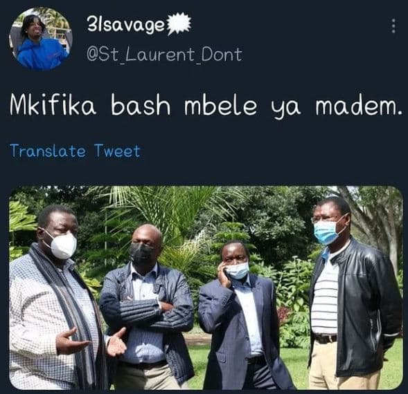 3lsavage st laurent dont mkifika bash mbele ya madem. translate tweet