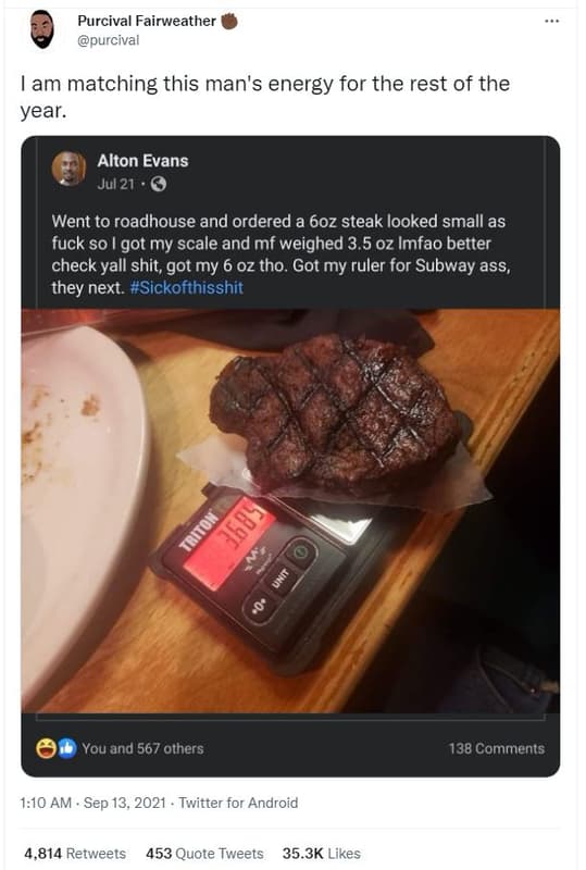 Purcival fairweather purciva am matching this man's energy for the rest of the y