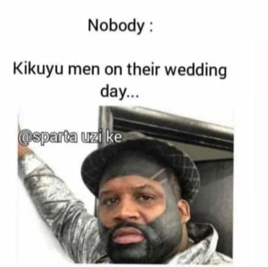 Nobody kikuyu men on their wedding day . spanta uzi ke