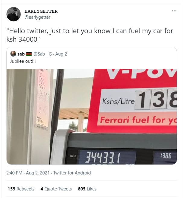 Earlygetter earlygetter _ 'hello twitter, just to let you know can fuel my car f