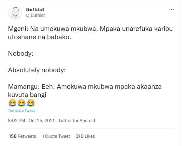 Buthist buthist mgeni na umekuwa mkubwa. mpaka unarefuka karibu utoshane na baba