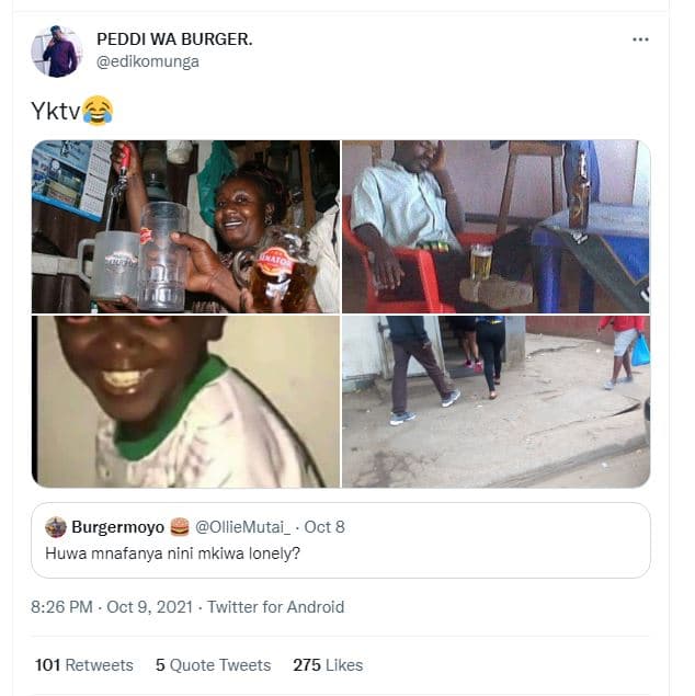 Peddi wa burger. edikomunga burgermoyo olliemutai _ oct 8 huwa mnafanya nini mki