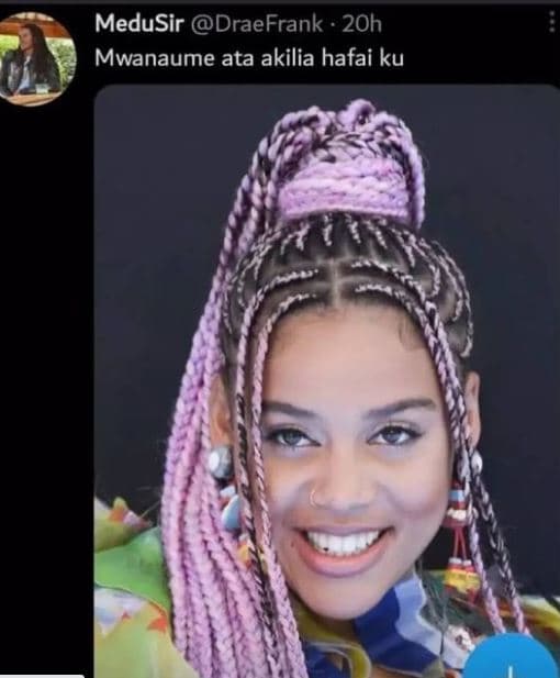 Medusir draefrank 20h mwanaume ata akilia hafai ku