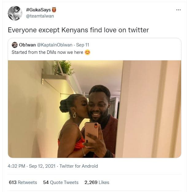 Gukasays teamtaiwan everyone except kenyans find love on twitter ob!wan kaptaino