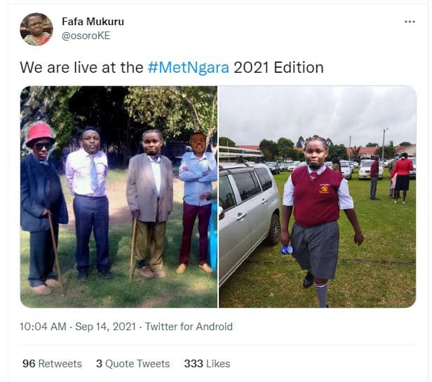 Fafa mukuru osoroke we are live at the metngara edition 10.04 am sep 14, twitter