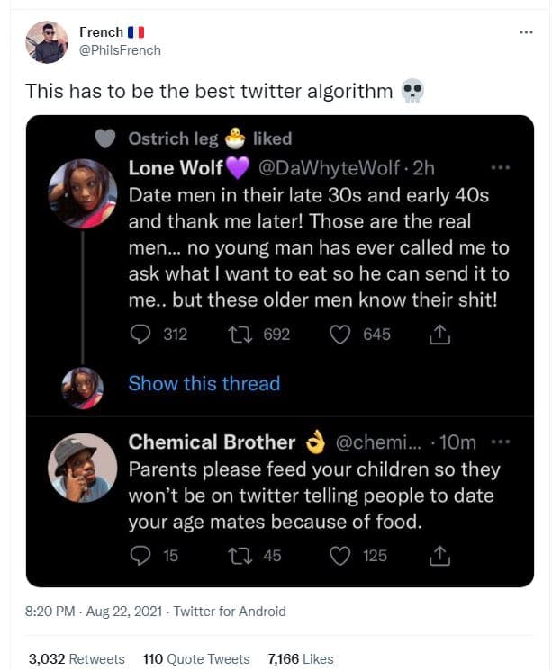 French philsfrench this has to be the best twitter algorithm ostrich leg liked l