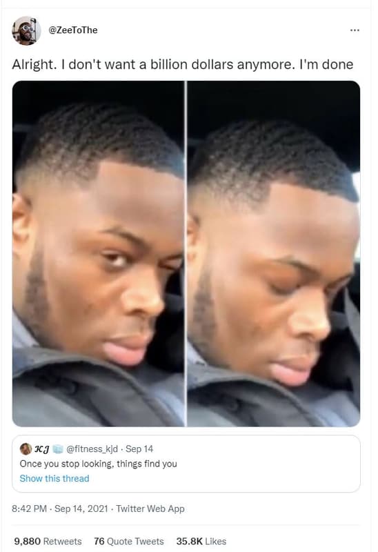 Zeetothe alright. don't want a billion dollars anymore. i'm done kj fitness_kjd