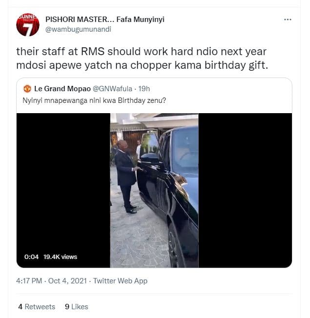 Pishori master. fafa munyinyi wambugumunandi their staff at rms should work hard