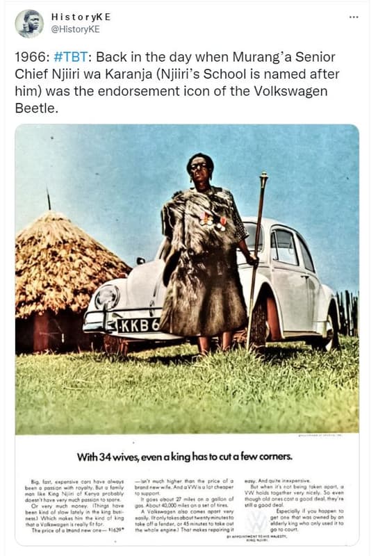 Historyke historyke tbt back in the day when murang'a senior chief njiiri wa kar