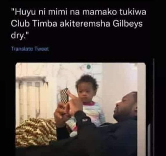'huyu ni mimi na mamako tukiwa club timba akiteremsha gilbeys dry iunglotu tucal