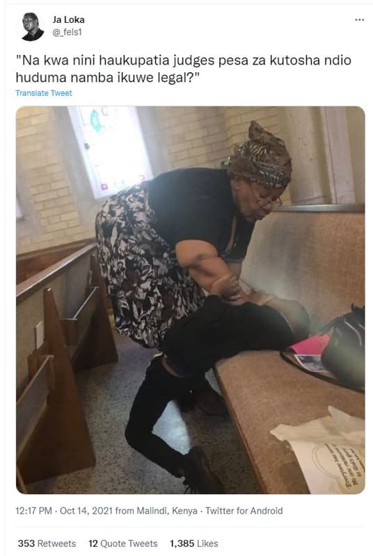 Ja loka felsi na kwa nini haukupatia judges pesa za kutosha ndio huduma namba ik