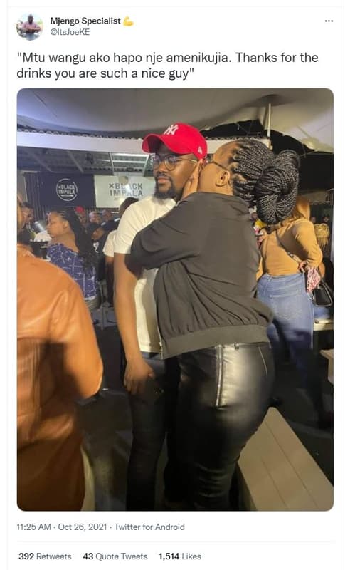 Mjengo specialist ltsjoeke mtu wangu ako hapo nje amenikujia. thanks for the dri