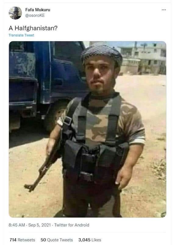 Fafa mukuru osoroke a halfghanistan? translate tweet 8.45 am sep 5, twitter for