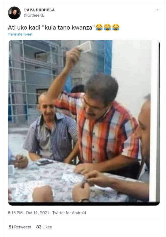 Papa fadhela githeeke ati uko kadi 'kula tano kwanza e translate tweer 815 pm oc
