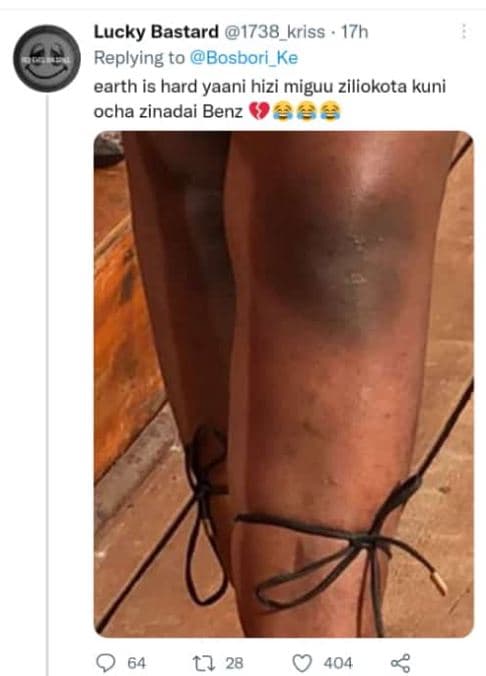 Lucky bastard 1738_kriss 17h replying to bosbori_ke earth is hard yaani hizi mig