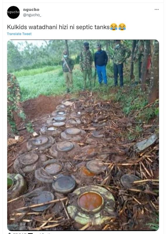 Ngucho ngucha ngucho kulkids watadhani hizi ni septic tanks translate tweet