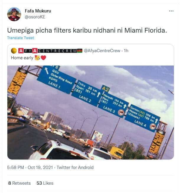 Fafa mukuru osoroke umepiga picha filters karibu nidhani ni miami florida transl
