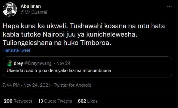 Abu iman mr_guantai hapa kuna ka ukweli. tushawahi kosana na mtu hata kabla tuto