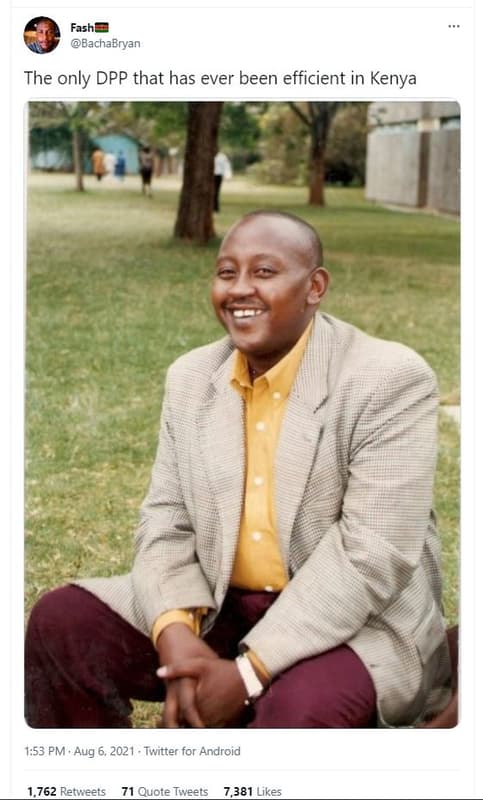 Fashi bachabryan the only dpp that has ever been efficient in kenya 153 pm aug 6