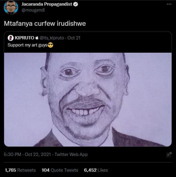 Jacaranda propagandist mougendi mtafanya curfew irudishwe kipruto its_kipruto oc