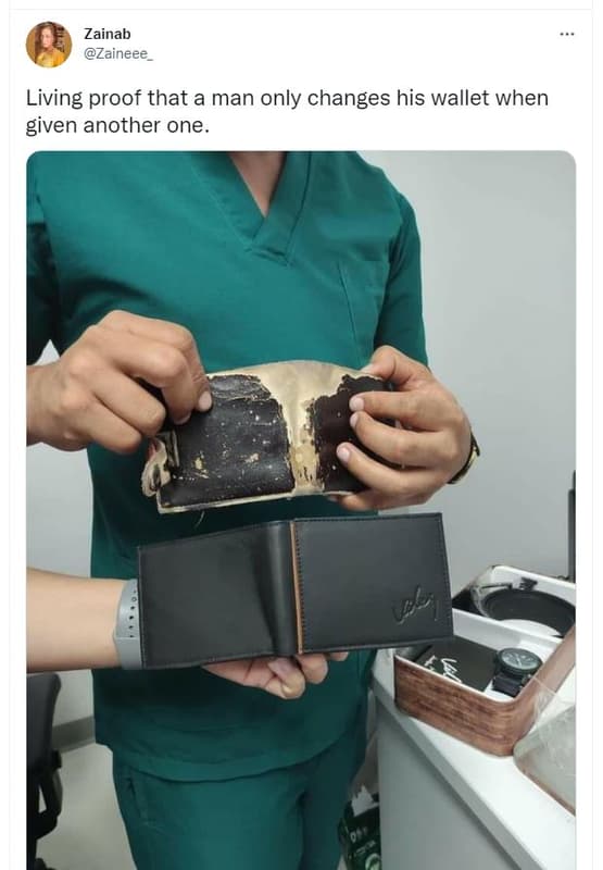 Zainab zaineee living proof that a man only changes his wallet when given anothe