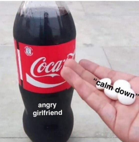 Ca angry girlfriend 'calm down'