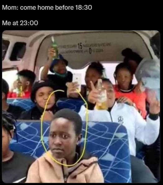 Mom come home before 18.30 me at 23.00