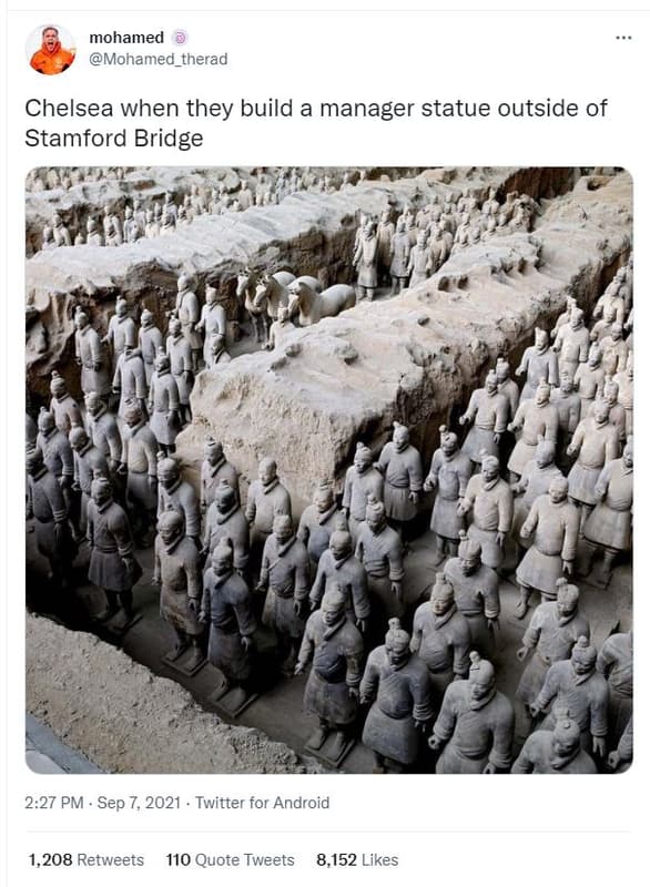 Mohamed mohamed_therad chelsea when they build a manager statue outside of stamf