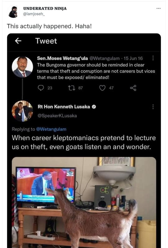 Underrated ninja iamjosen_ this actually happened _ haha! tweet sen_ moses wetan