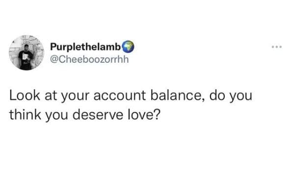 Purplethelamb cheeboozorrhh look at your account balance do you think you deserv