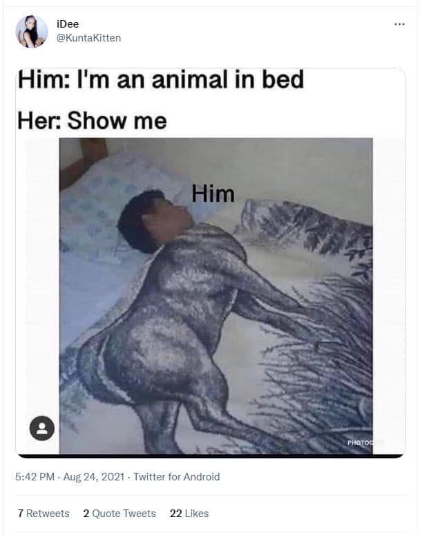 Idee kuntakitten him i'm an animal in bed her show me him fhotoc 542 pm . aug 24