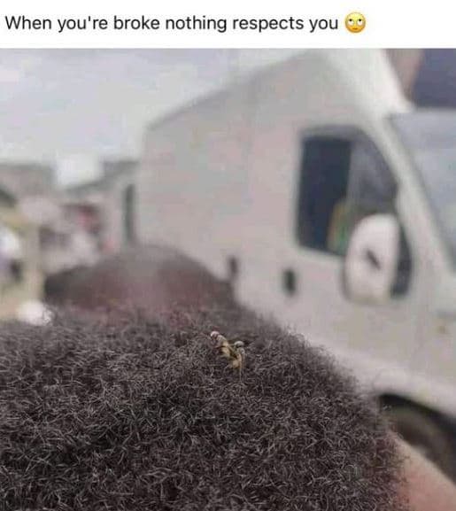 When you're broke nothing respects you