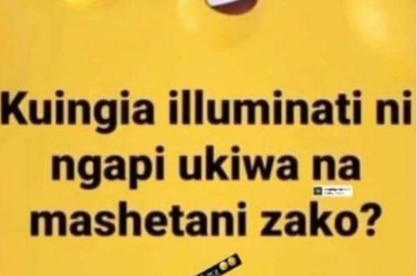 Kuingia illuminati ni ngapi ukiwa na mashetani zako?