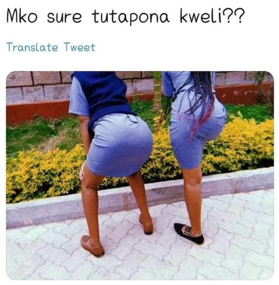 Mko sure tutapona kweli?? translate tweet