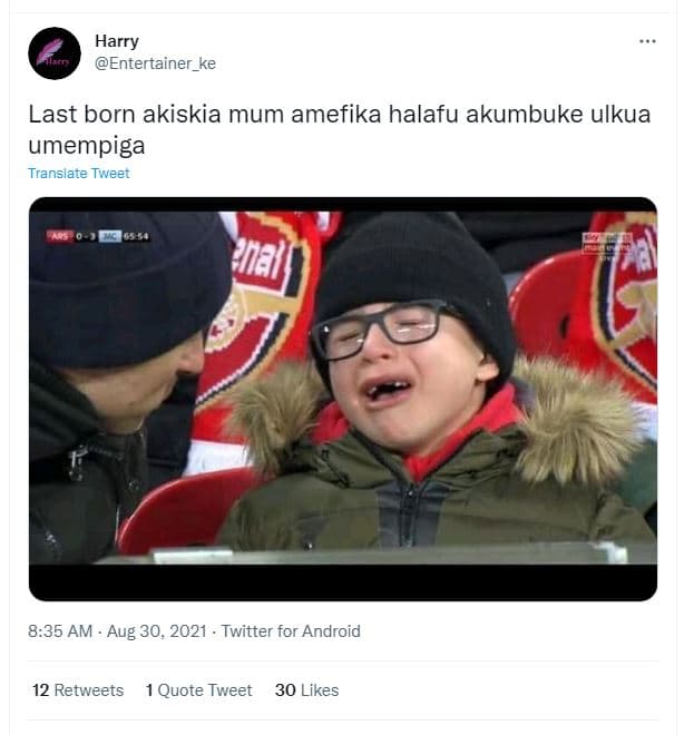 Harry entertainer_ke last born akiskia mum amefika halafu akumbuke ulkua umempig