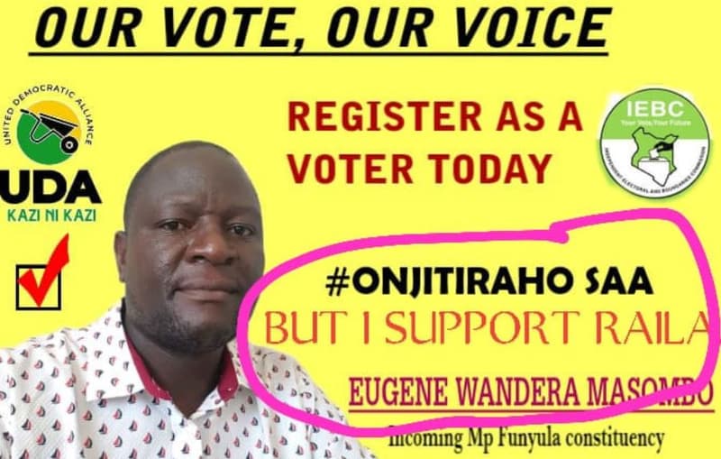 Qur vote_our voice oehocratc register as a iebc voter today uda kazi ni kazi oni
