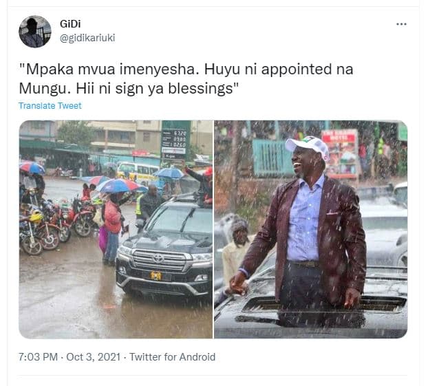Gidi gidikariuki 'mpaka mvua imenyesha. huyu ni appointed na mungu. hii ni sign