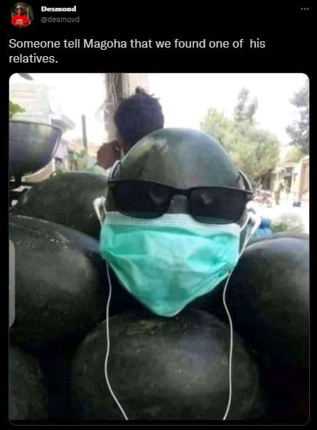 Deshong cesmovo someone tell magoha that we found one of his relatives