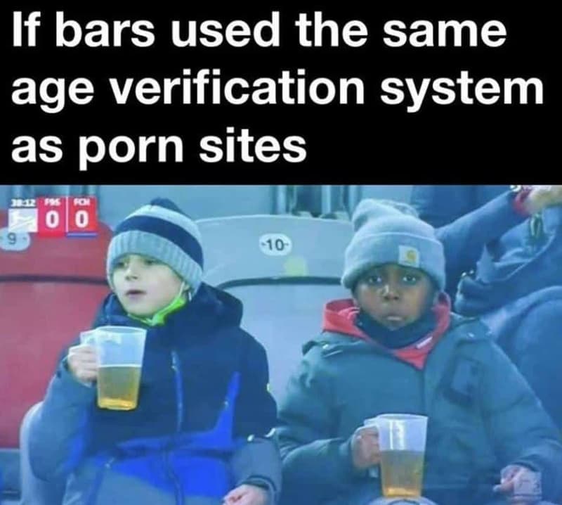 If bars used the same age verification system as porn sites 10