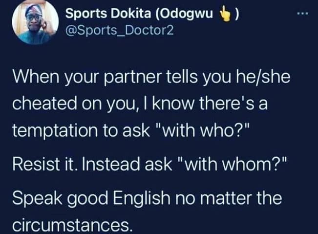 Sports dokita odogwu sports_doctor2 when your partner tells you helshe cheated o