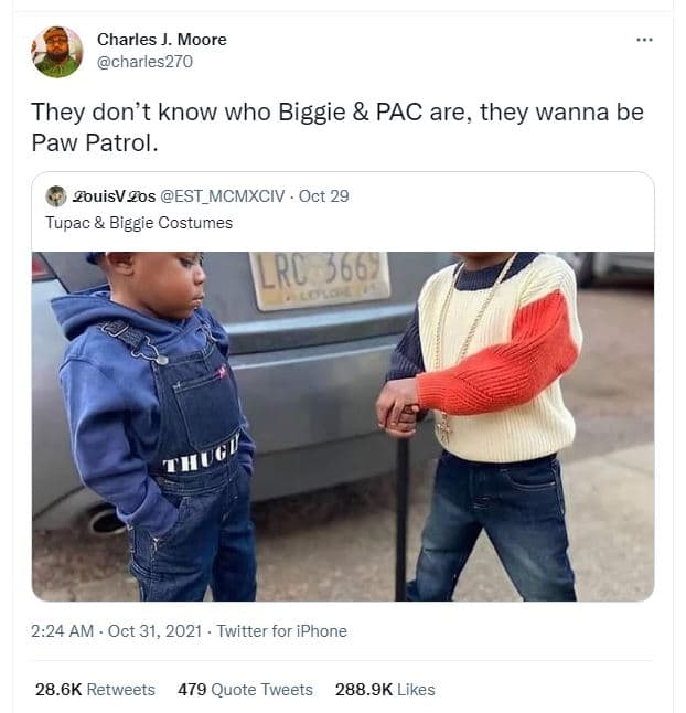 Charles moore charles270 they don't know who biggie pac are, they wanna be paw p