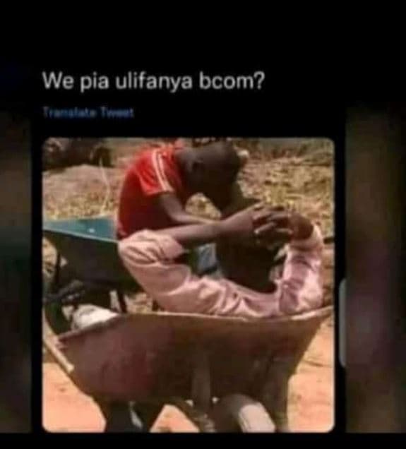 We pia ulifanya bcom?