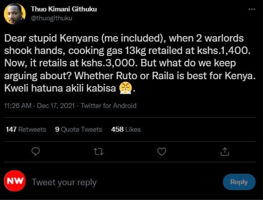 Thuo kimani githuku thuogithuku dear stupid kenyans me included, when 2 warlords