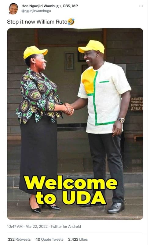 Hon ngunjiri wambugu cbs, mp ngunjirwambugu stop it now william ruto fgersee dev