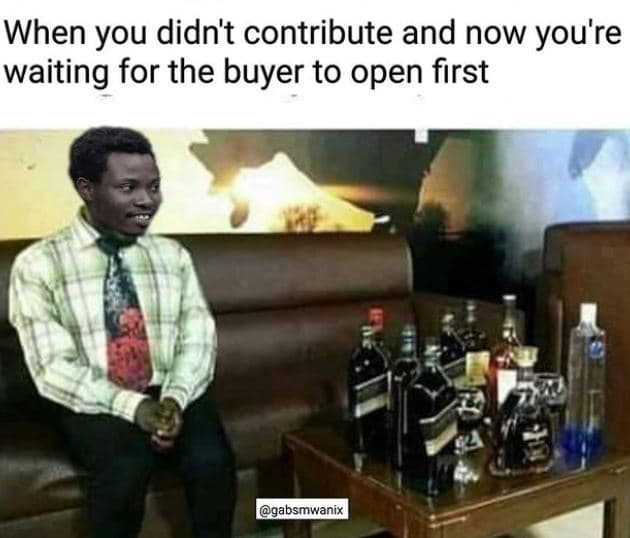 When you didn't contribute and now you'r re waiting for the buyer to open first