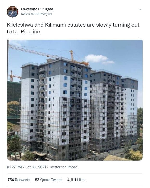 Caxstone p. kigata caxstonepkigata kileleshwa and kilimami estates are slowly tu